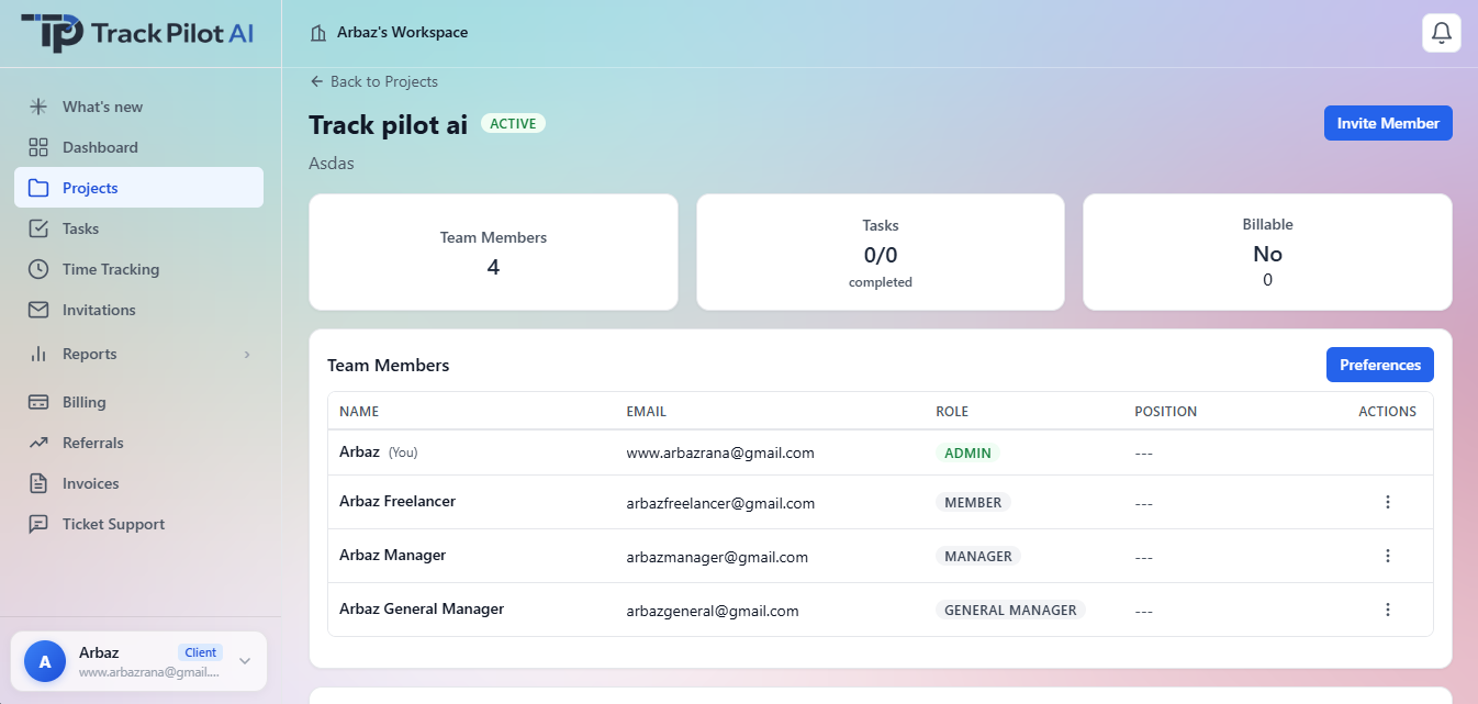 Track Pilot AI remote team workflow